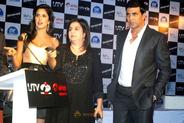 Akshay Katrina & Farah Khan Launch Tees Maar Khan