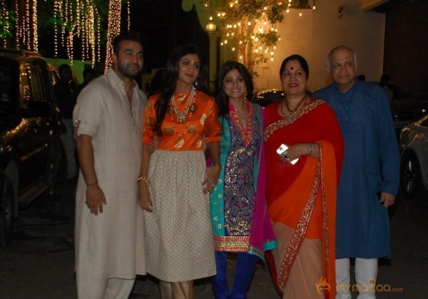 Bolly Celebs at Shilpa Shetty Diwali Party Gallery