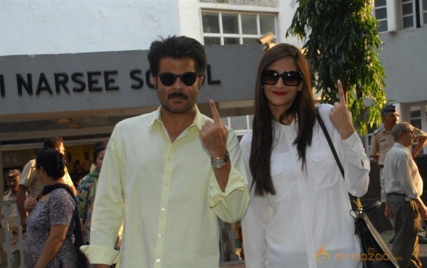 Bollywood Celebrities Cast Their Votes Gallery