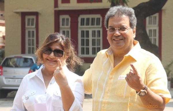 Bollywood Celebrities Cast Their Votes Gallery
