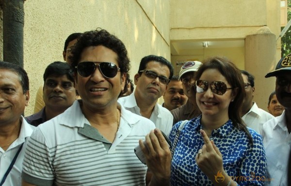 Bollywood Celebrities Cast Their Votes Gallery