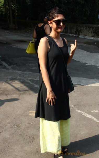 Bollywood Celebrities Cast Their Votes Gallery