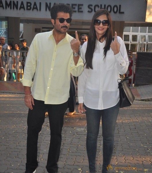 Bollywood Celebrities Cast Their Votes Gallery