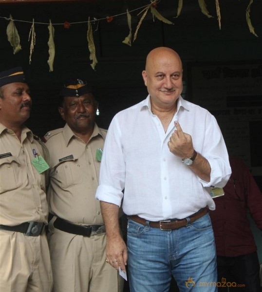 Bollywood Celebrities Cast Their Votes Gallery