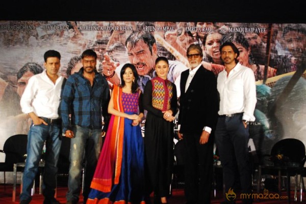 Bollywood  Stars of film SATYAGRAHA At  Raghupati Raghav Raja Ram Song Launch