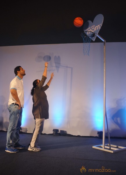 John Abraham Fulfills His Mother's Basketball Dream 