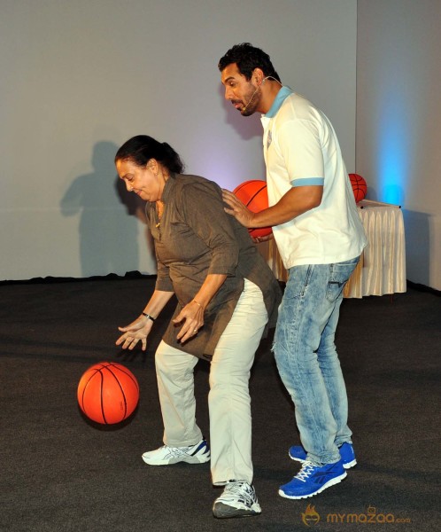 John Abraham Fulfills His Mother's Basketball Dream 