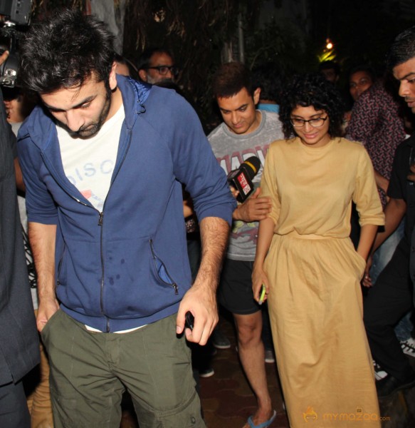Ranbir Kapoor & Aamir Khan Snapped At Some Event 