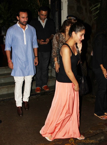 Saif & Kareena Snapped At Dewan's New Restaurant 