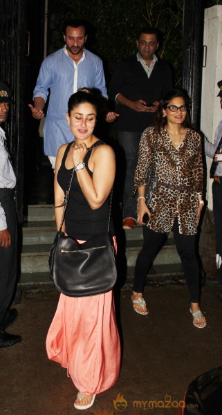 Saif & Kareena Snapped At Dewan's New Restaurant 
