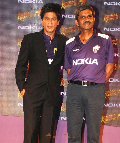Shahrukh at Nokia Kolkata Knight Riders Press Conference