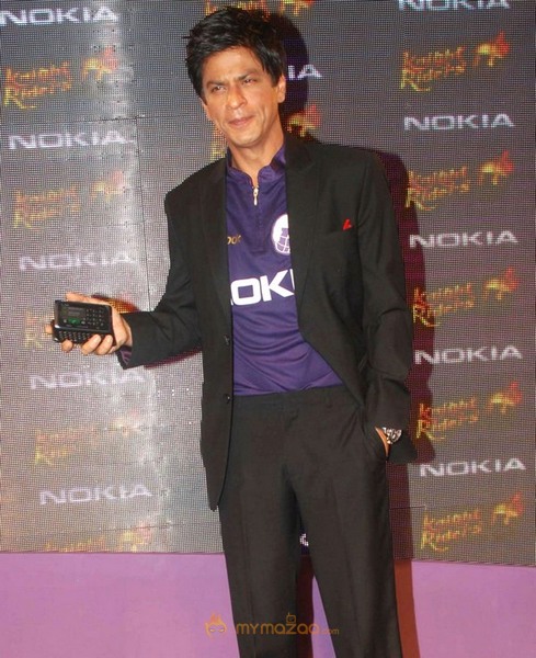 Shahrukh at Nokia Kolkata Knight Riders Press Conference