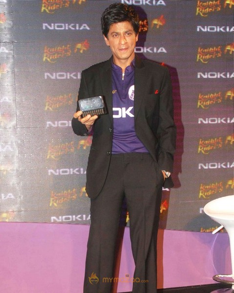 Shahrukh at Nokia Kolkata Knight Riders Press Conference