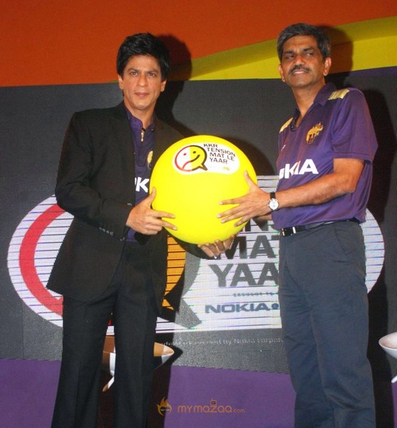 Shahrukh at Nokia Kolkata Knight Riders Press Conference