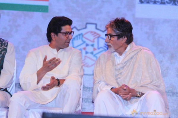 Amitabh Bachchan- Raj Thackeray at MNS 7th Anniversary Photos 