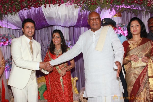 Actor Raja Amritha Marriage Reception Photos