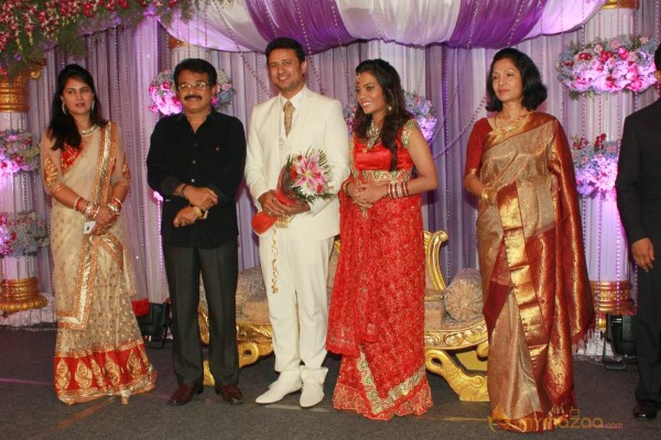 Actor Raja Amritha Marriage Reception Photos