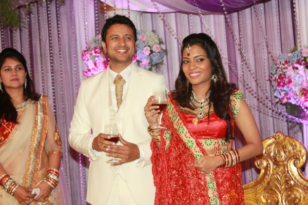 Actor Raja Amritha Marriage Reception Photos