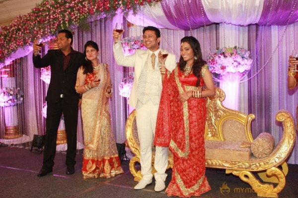 Actor Raja Amritha Marriage Reception Photos