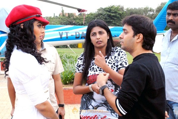 Arya Shriya in Helicopter