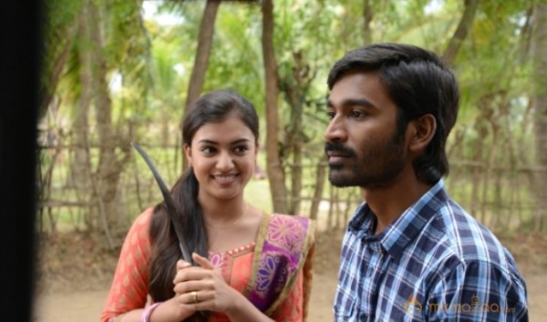 Dhanush Nazriya Nazim in Naiyandi Movie Stills