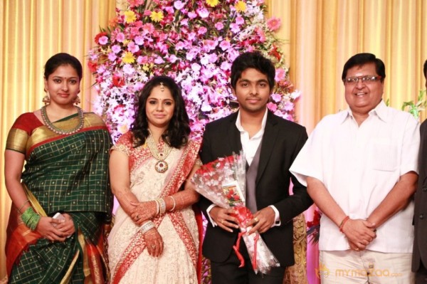 GV Prakash Marriage Reception Photos