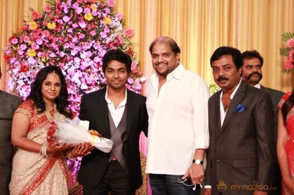 GV Prakash Marriage Reception Photos