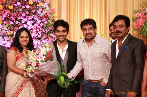 GV Prakash Marriage Reception Photos