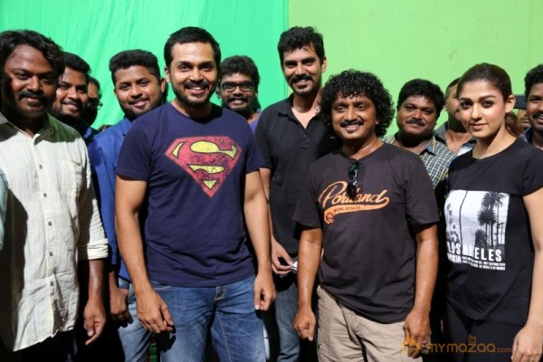 Karthi Celebrating Birthday in shoot