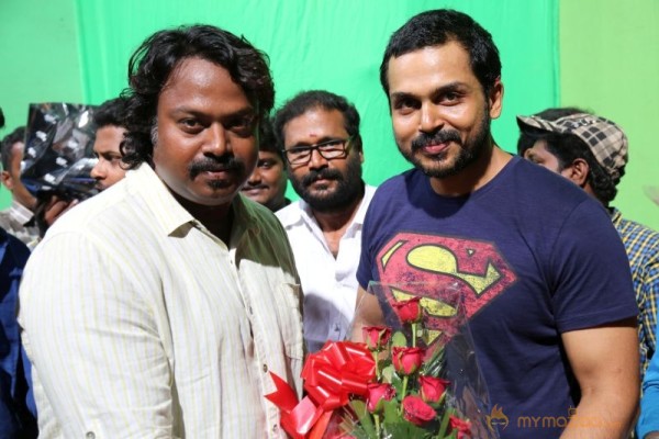 Karthi Celebrating Birthday in shoot