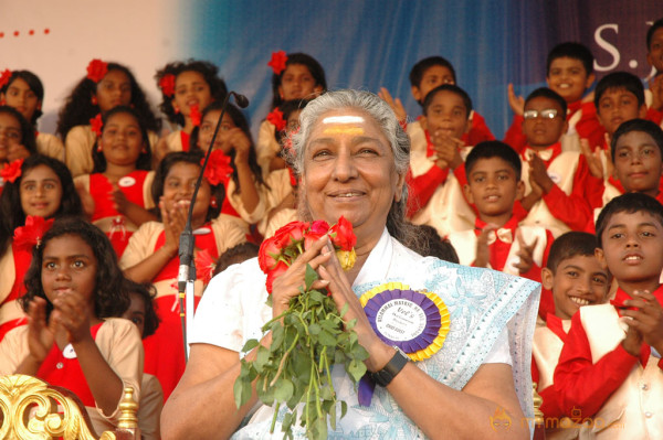 Singer S Janaki At Velammal Matric School Event 