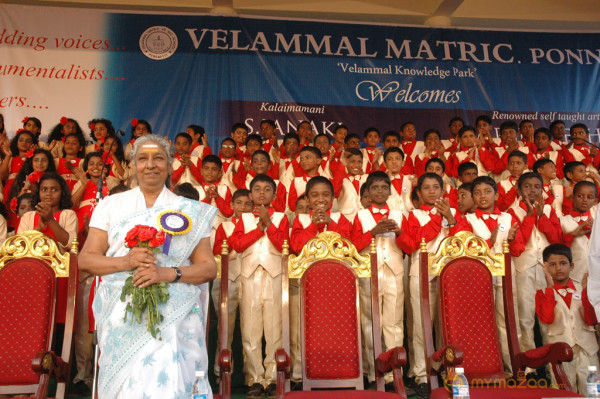 Singer S Janaki At Velammal Matric School Event 