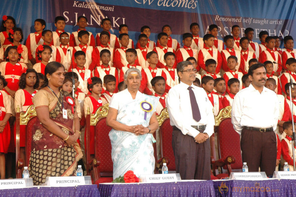 Singer S Janaki At Velammal Matric School Event 