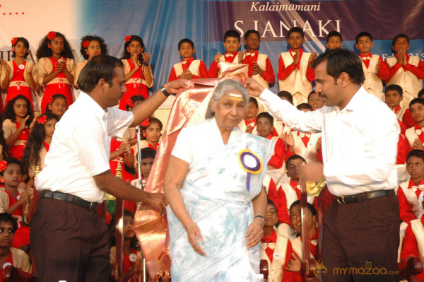 Singer S Janaki At Velammal Matric School Event 