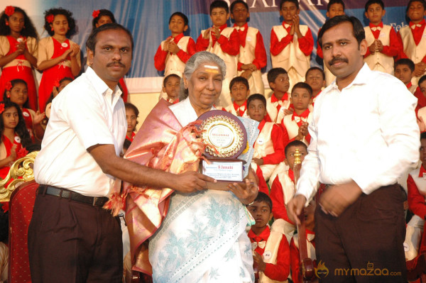 Singer S Janaki At Velammal Matric School Event 