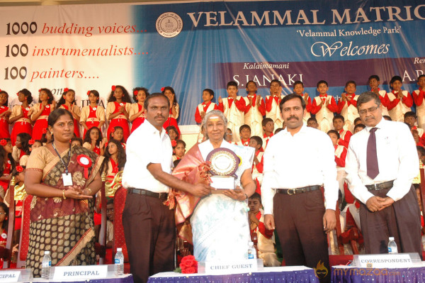 Singer S Janaki At Velammal Matric School Event 