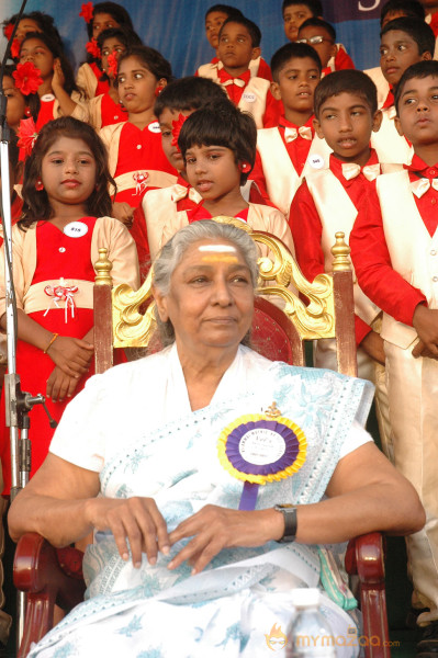 Singer S Janaki At Velammal Matric School Event 