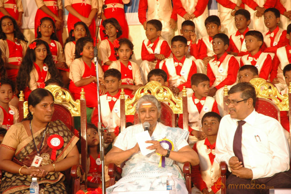 Singer S Janaki At Velammal Matric School Event 