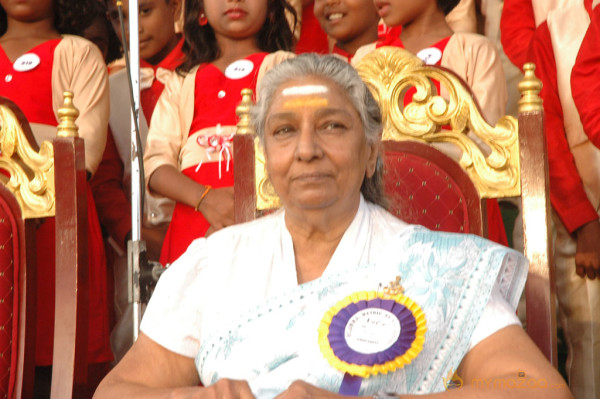 Singer S Janaki At Velammal Matric School Event 