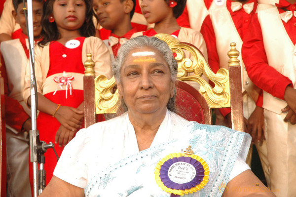 Singer S Janaki At Velammal Matric School Event 