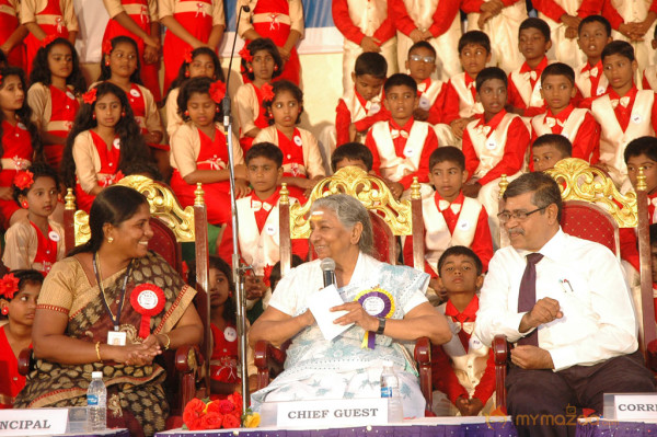 Singer S Janaki At Velammal Matric School Event 