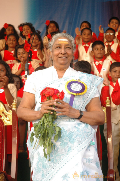 Singer S Janaki At Velammal Matric School Event 