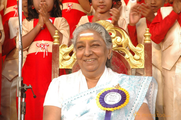 Singer S Janaki At Velammal Matric School Event 