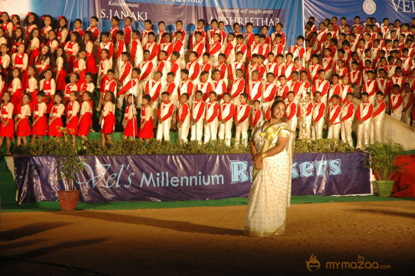 Singer S Janaki At Velammal Matric School Event 