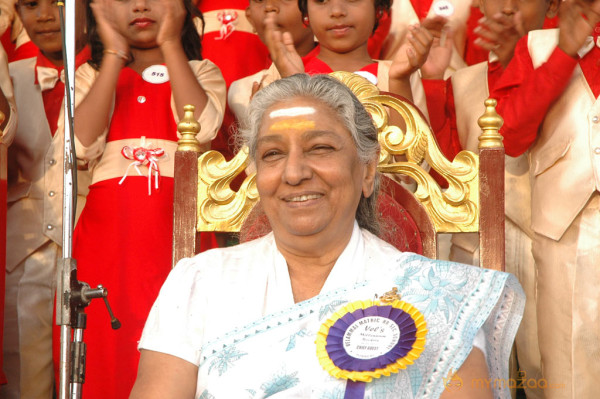 Singer S Janaki At Velammal Matric School Event 