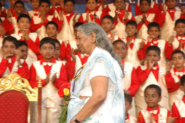 Singer S Janaki At Velammal Matric School Event 