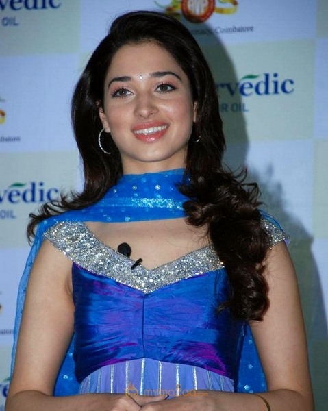 Tamanna At Parachute Ayurvedic Hair Oil Launch