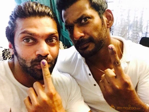 TN Election Celebrity Voting Pics 