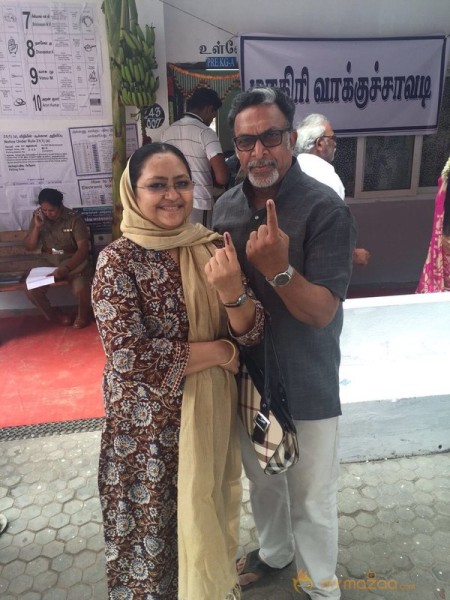 TN Election Celebrity Voting Pics 