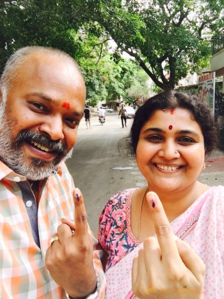 TN Election Celebrity Voting Pics 